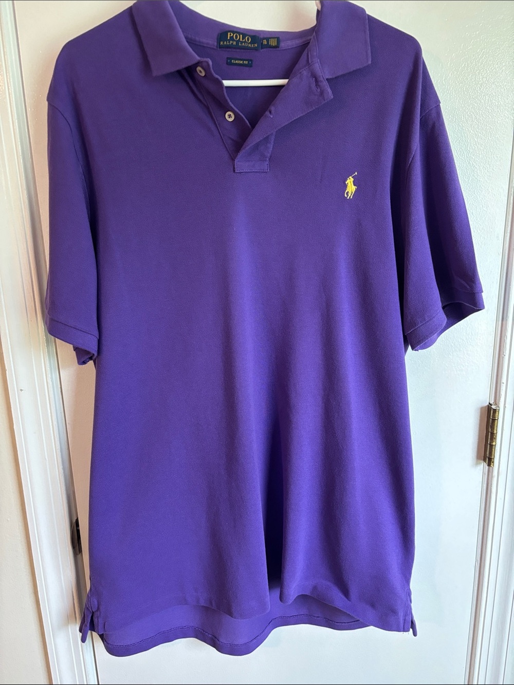 Polo by Ralph Lauren Purple Polo with Yellow Logo